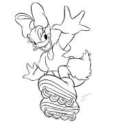 A coloring page of donald duck